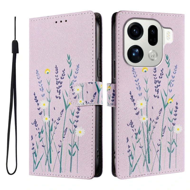 Para Funda Oppo Find X9 Pro Funda con tapa tipo billetera Funda de teléfono para OPPO Find X9 Pro Funda FindX9 X 9 dibujos animados lindo gato Animal - imagen 4