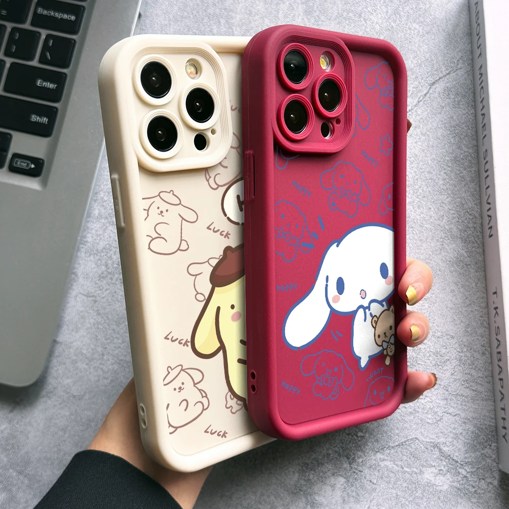 Funda de teléfono Pompompurin Cinnamoroll para Xiaomi Redmi Note 13 12 12S 11 11S 10 9 8 Pro Plus A3 13C 12C 10C 9C 4G 5G funda suave - imagen 3