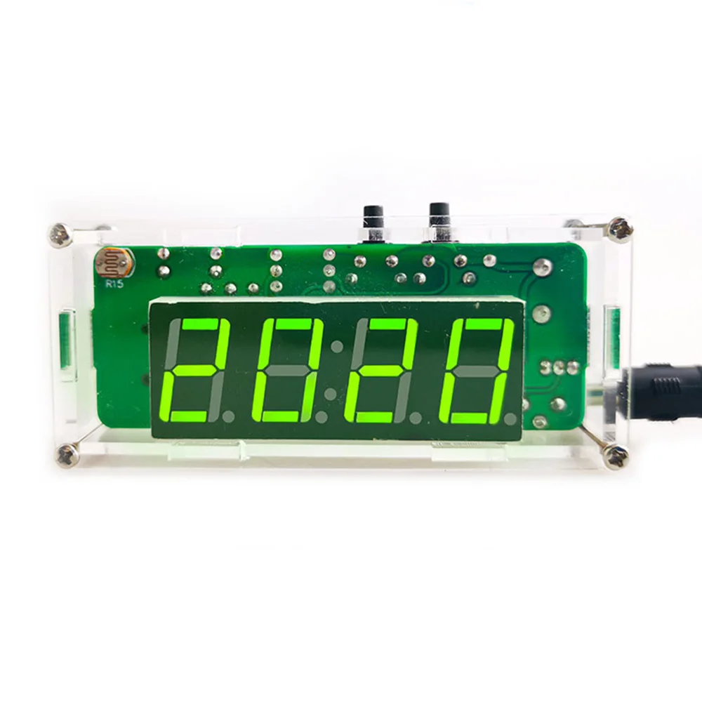 Kit de reloj electrónico 51 microordenador de un solo Chip pantalla de fecha de temperatura controlada por luz LED para electrónica de aprendizaje DIY - imagen 2