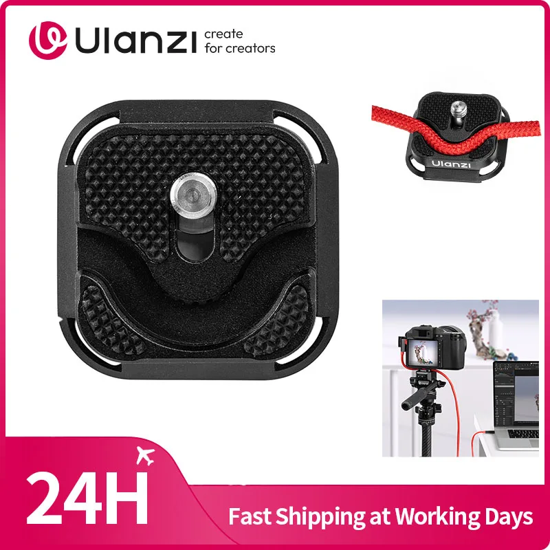 ​ Placa de liberación rápida de abrazadera de Cable Ulanzi UKA10 UKA para Cables Placa de liberación rápida de Metal de 5 mm o menos para cámara para fotografía
