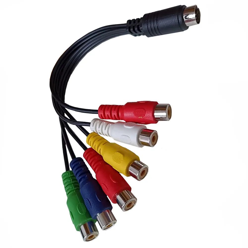 Cable hembra de audio y vídeo DIN S-Video de 10 pines a 6RCA de 10 pines - Componente RGB y compuesto 0,3 m - imagen 2