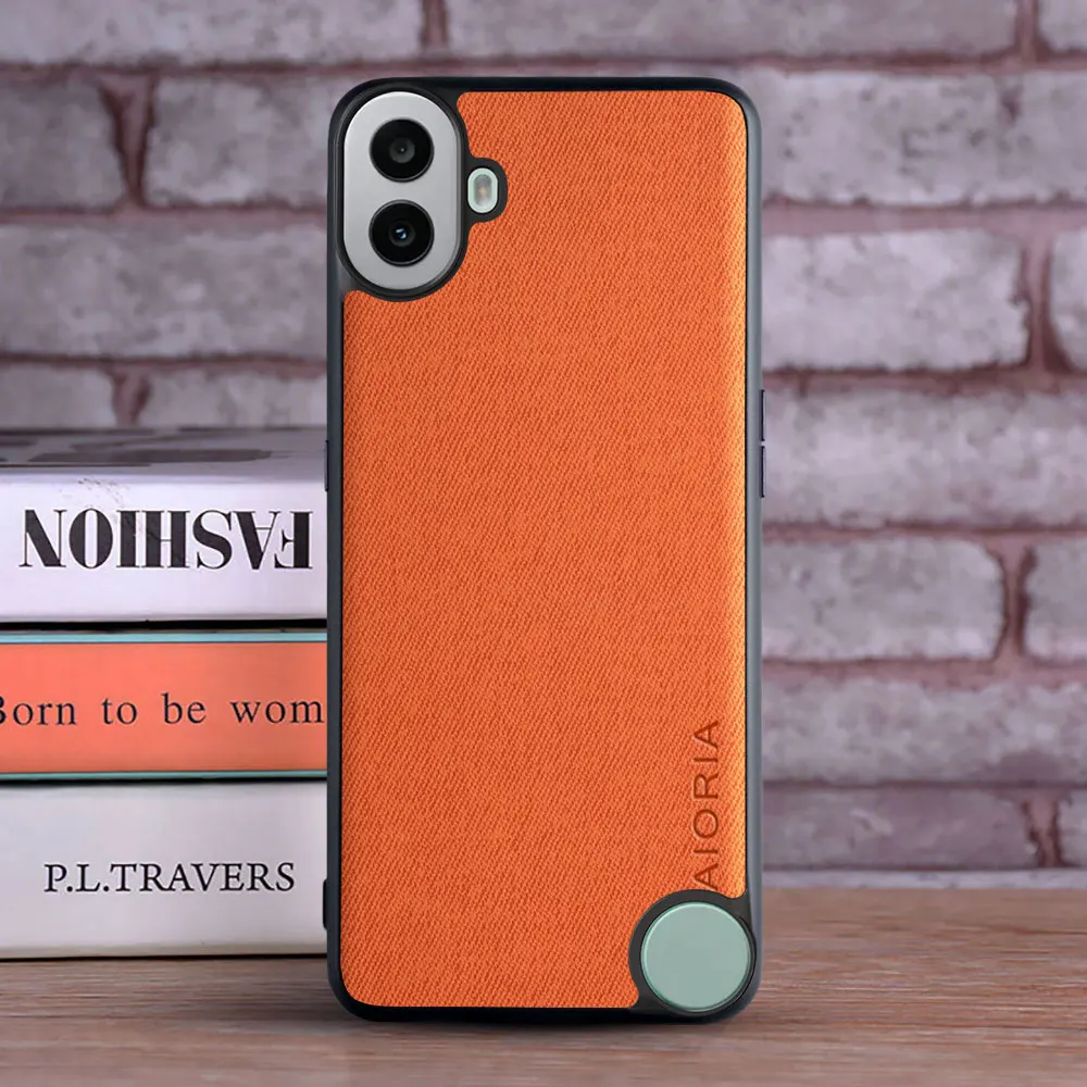 Funda de cuero textil para Nothing CMF PHONE 1 TPU suave con cubierta protectora trasera de material duro para PC para nada Funda CMF TELÉFONO 1 - imagen 5