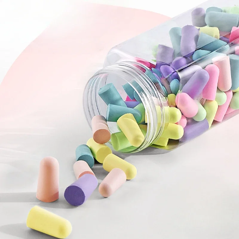 Tapones para los oídos de 60/120 Uds., protección contra la reducción de ruido, aislamiento acústico, espuma suave, cancelación del sueño, tapones para los oídos antiruido para dormir