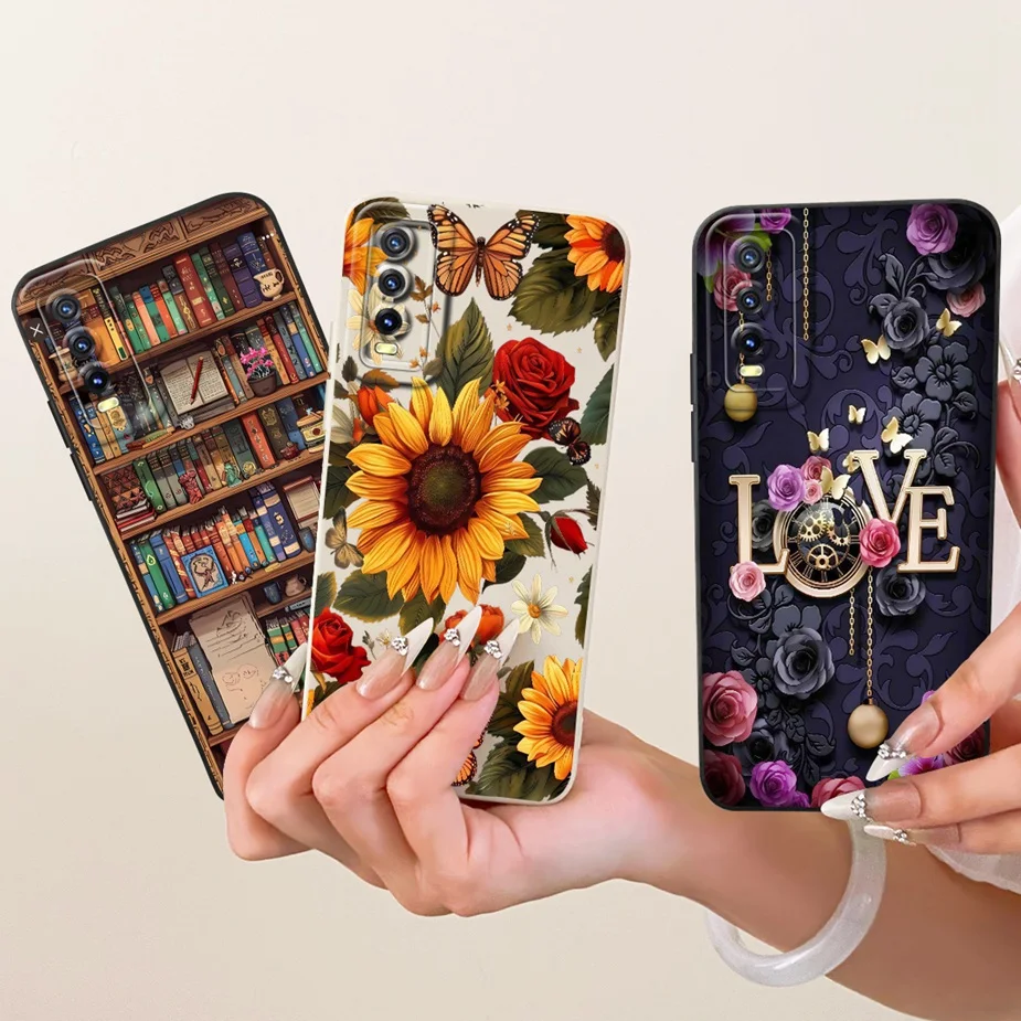 For Vivo Y20 Y20i Y20s Case V2029 Cute Cartoon Cover For Vivo Y20a Y20g Y20t Soft TPU Phone Cases For Vivo Y12s Y11s Y12a Fundas - imagen 4