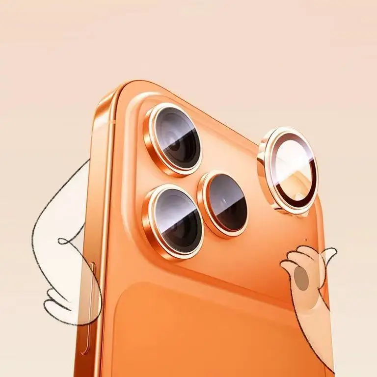 Protección de lente de cámara estéreo ultrafina, 2-3 Uds., para 17 16 15 Pro Max 14 Plus 13 12Mini 17, accesorio Protector de vidrio templado de aire - imagen 5