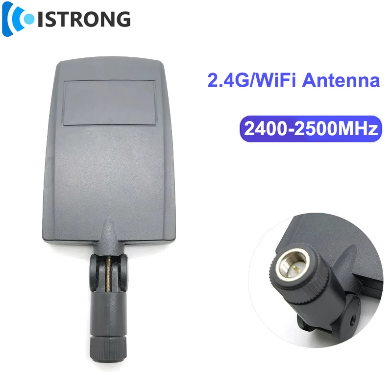 Antena WiFi 2,4G 13dBi antena plana direccional de largo alcance de alta ganancia amplificador de señal de teléfono móvil SMA para módem enrutador