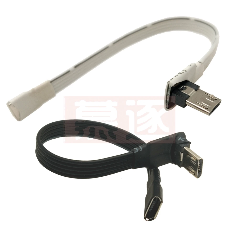 Extensor de extensión Micro USB hembra a Micro USB macho F/M, Cable OTG corto de carga de fecha, blanco y negro, 5cm, 20CM, 50CM, 10CM, 1m - imagen 4
