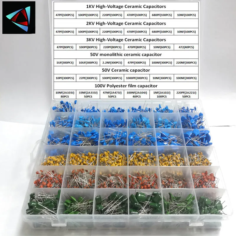Condensador de película de poliéster monolítico cerámico de alto voltaje 3KV 2KV 1KV 10PF 47PF 100PF 220PF 1NF 2.2NF4.7NF 10NF 100NF IUF 10UF