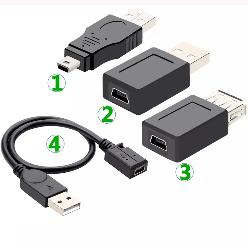 Cable de datos Usb a Miniusb, Base de Puerto T a conector de transferencia público Usb, interfaz de línea de carga, cabezal de conversión en forma de T