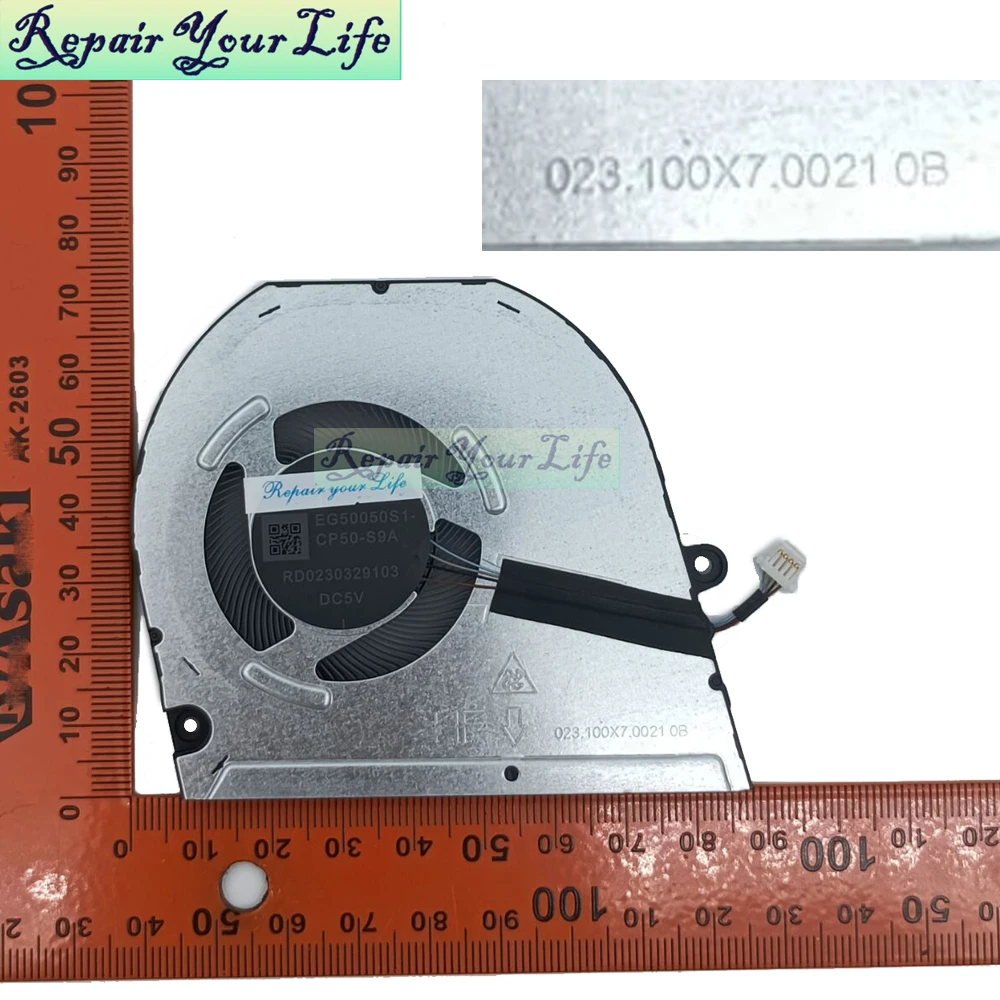 Ventilador enfriador de CPU para portátil Dell Inspiron 14 5425 5420 2022 05V75Y 5V75Y EG50050S1-CP50-S9A 023.100X7.0021 100QB.0001 - imagen 2