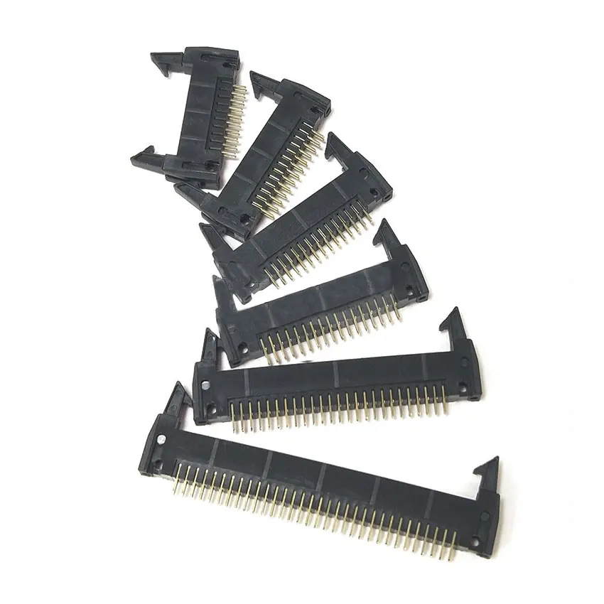 10 Uds DC2 10/14/16/20/26/34/40/50/64 Pin 2,54mm paso macho Socker conector de cabezales de caja IDC de ángulo recto/derecho para Cable FC - imagen 5