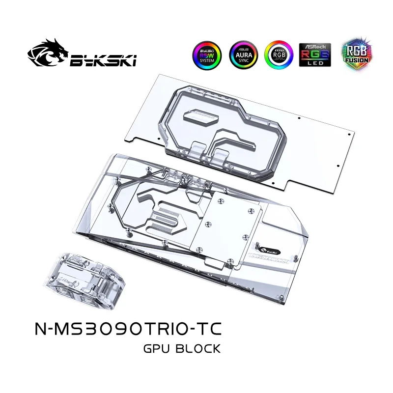 Bykski N-MS3090TRIO-TC GPU bloque de agua para MSI RTX 3080 3090 GAMING /SUPERIM TRIO X tarjeta de vídeo/placa trasera activa de radiador de cobre - imagen 4