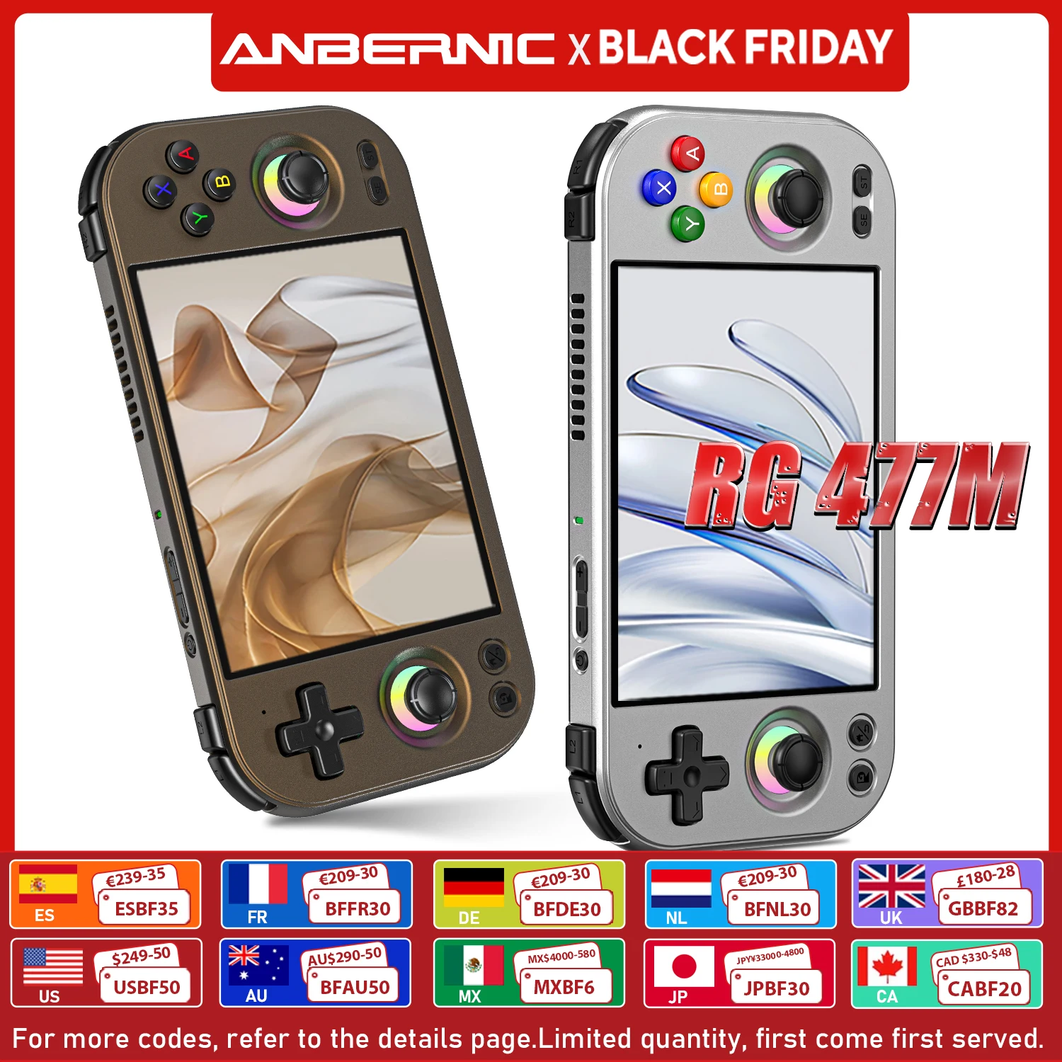 ANBERNIC RG 477M 4,7 pulgadas LTPS pantalla táctil portátil consola de videojuegos aleación de aluminio CNC Android 14 5300mAh RG477M - imagen 2