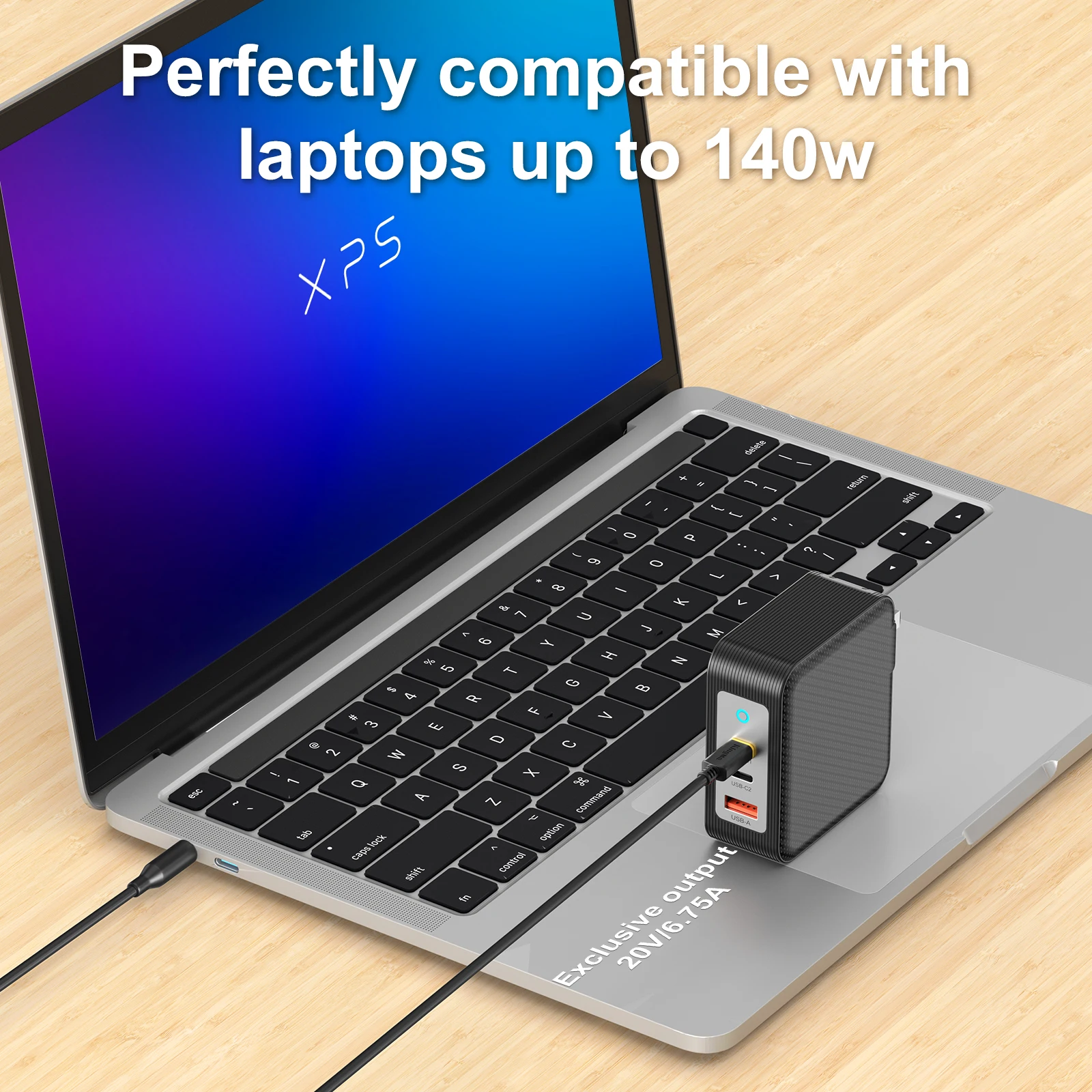 Adaptador de ordenador portátil de 130W, 19,5 V, 6,67a, 4,5mm, GAN, 140W, para cargador Dell PRECISION M3800 XPS 15 (9530), fuente de alimentación DA130PM130 06TTY6 - imagen 2