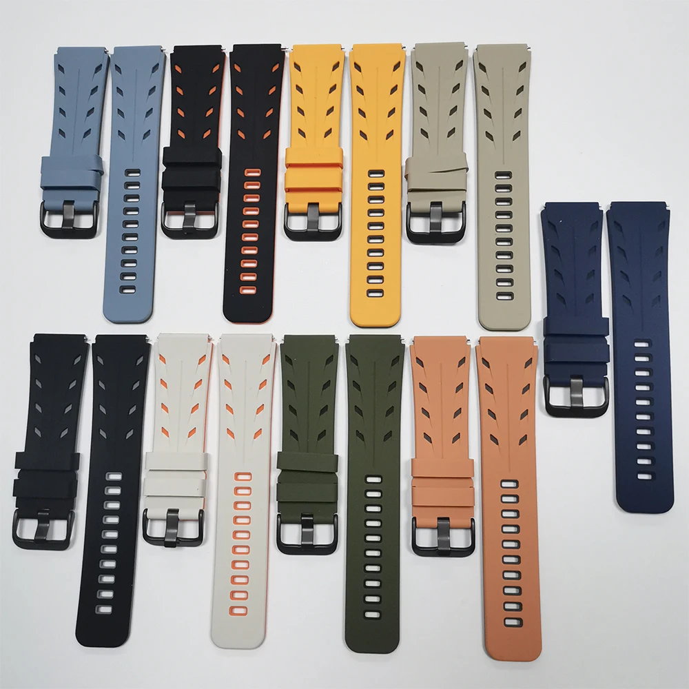 Correa de silicona de 22mm para SUUNTO RACE S/RUN, Correa para SUUNTO Ocean/VERTICAL/5 PEAK/9 PEAK PRO DLC, Correa de reloj deportivo suave - imagen 2