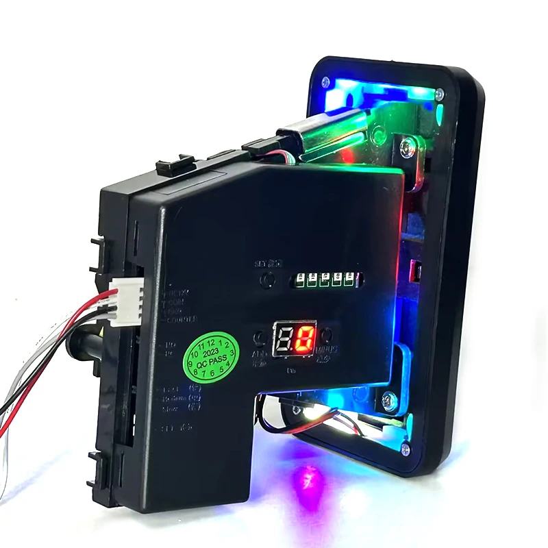 JY-Selector de monedas Led múltiple, Panel negro claro, electrónico programable para máquina expendedora de Arcade/silla de masaje - imagen 5