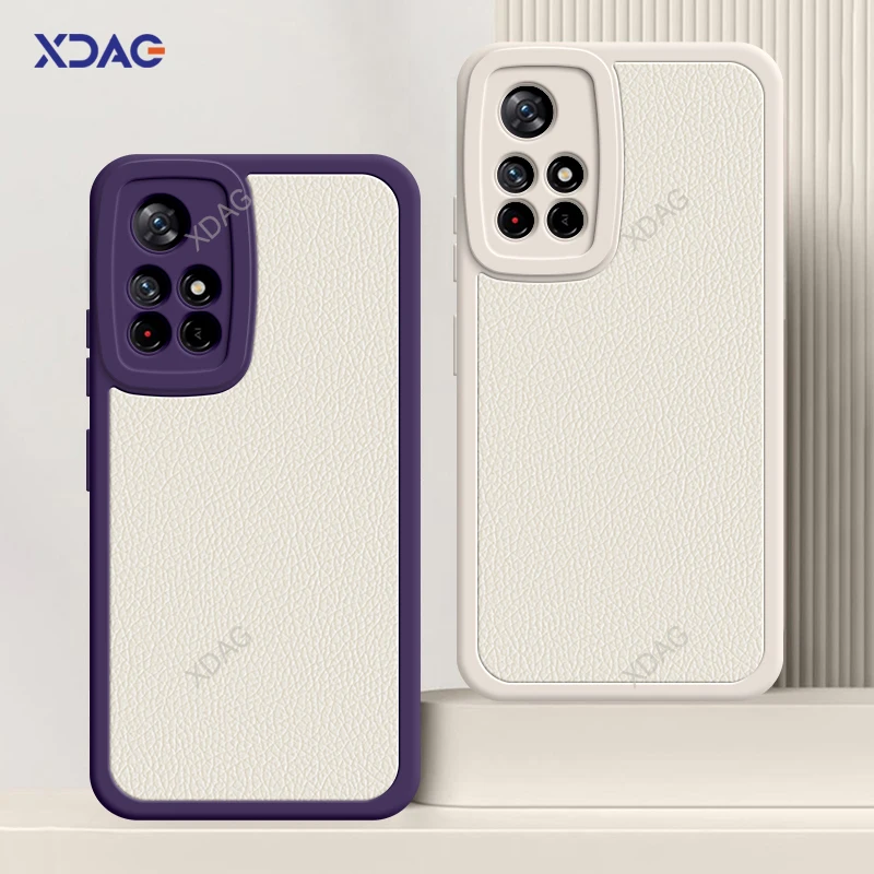 Xiaomi Poco M4 Pro 5G Funda Piel Cordero – Litchi Protección Lente - imagen 3