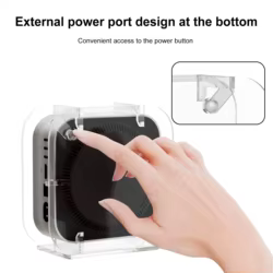 Soporte de caja acrílica para Mac Mini M4 2024, soporte protector de almacenamiento de escritorio, soporte Vertical transparente para caja de escritorio, accesorios para PC