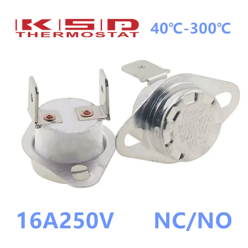 KSD302 16A 250V 40-300 grados cerámica KSD301 normalmente cerrado interruptor de temperatura abierto termostato 45C 85C 95C 135C 160C 220C 300C