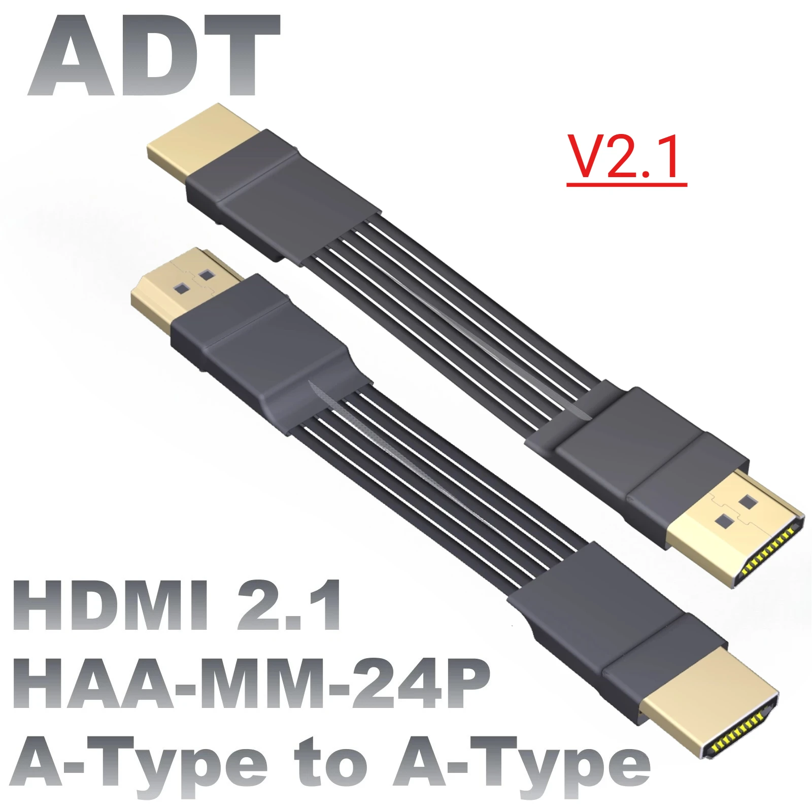 ADT nuevo 24P HDMI-2.1 tipo A-A macho a macho Cable de extensión de vídeo fino plano aéreo FPV PTZ HDMI2.1 cinta Flexible Cable FFC 8K 4K - imagen 2