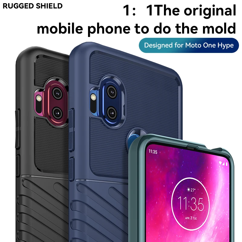 Funda de teléfono de silicona de lujo a prueba de golpes para Moto One Hyper - Funda protectora de TPU suave con características resistentes a los arañazos - imagen 3