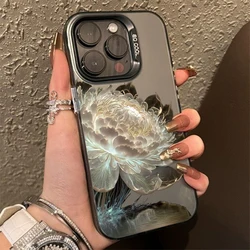 Funda Xiaomi Poco F5/Mi 14/13 Pro – Flor Loto Plateada IMD