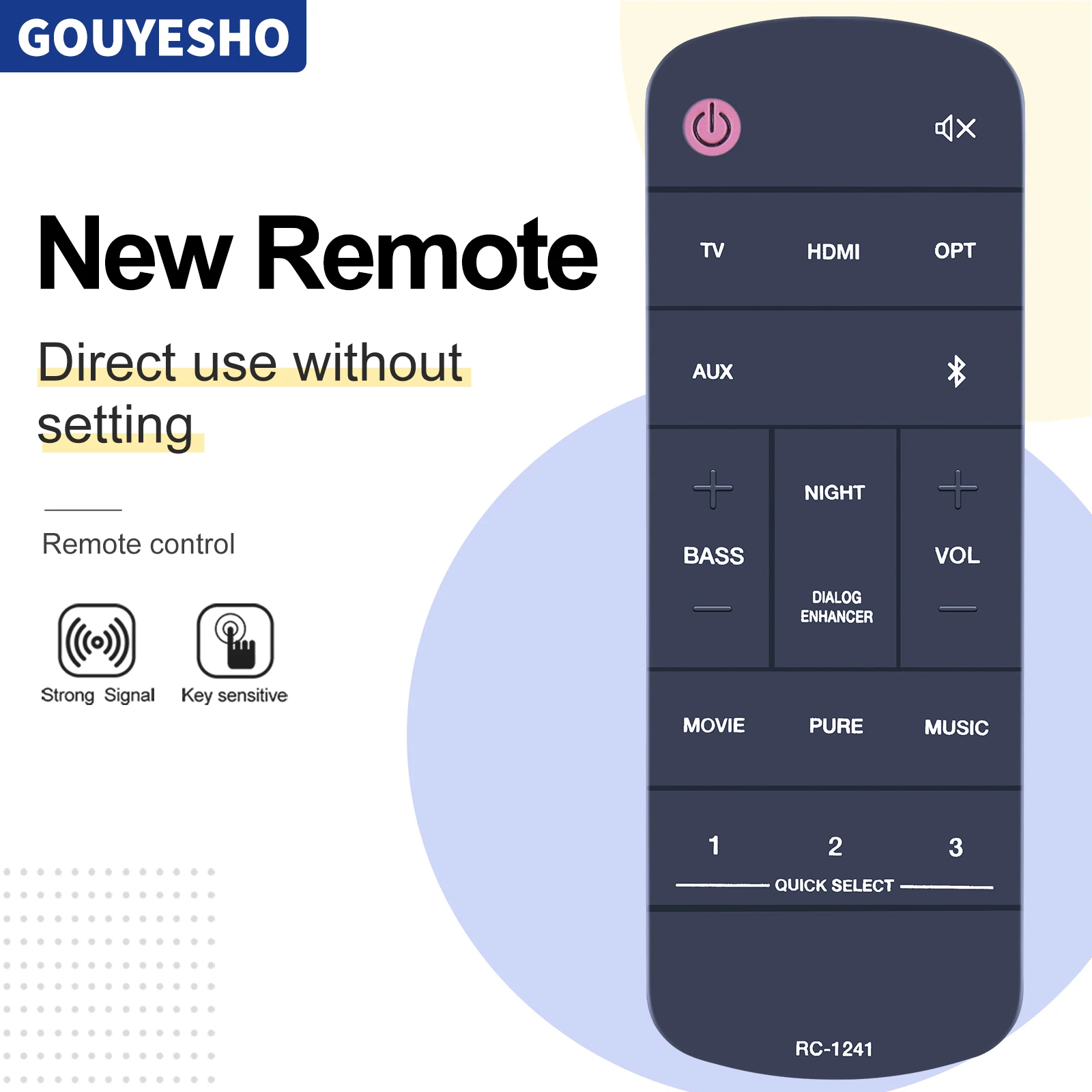 Nuevo Control remoto de repuesto RC-1241 para Denon Home Sound bar 550
