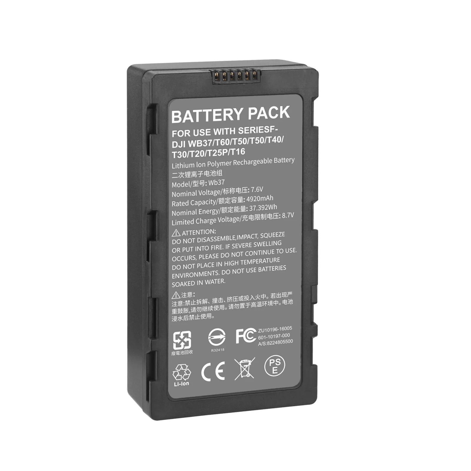 Para batería WB37 5000mAh para DJI Phantom 4 RTK MG-1P T10 T16 T20 T20P T30 T40 T50 M30 M300 M200 M600 controlador - imagen 4