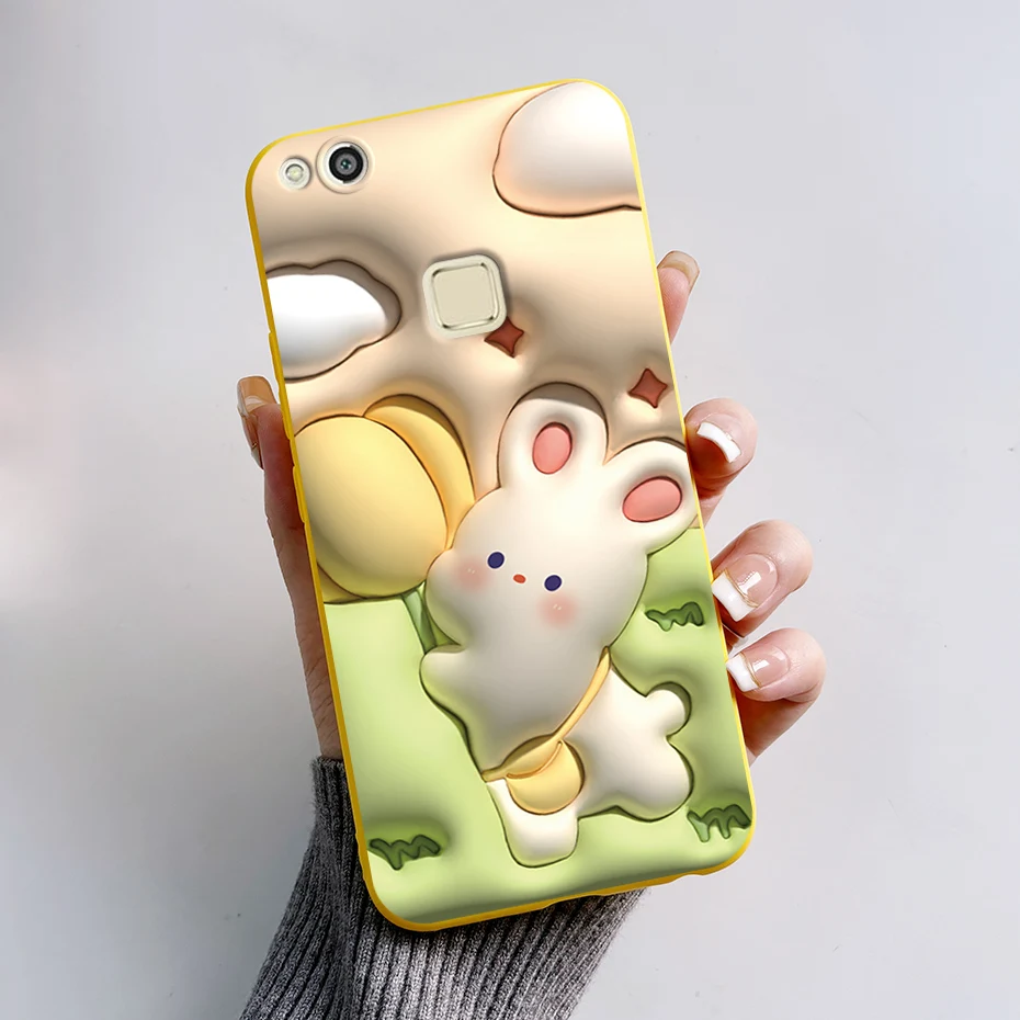 Para Huawei P10 Lite funda WAS-LX1 WAS-LX2 Linda pareja conejo funda de teléfono de silicona suave para Huawei P 10 Lite P10Lite Coque - imagen 3