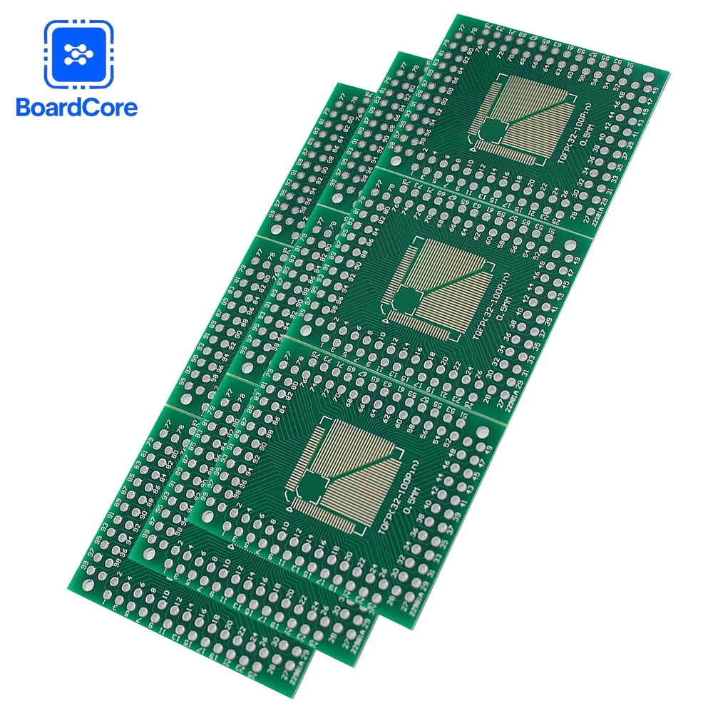 10 Uds placa adaptadora FQFP TQFP 32 44 64 80 100 LQFP a placa de transferencia DIP Pin placa adaptadora de paso 0,5/0,8mm - imagen 2