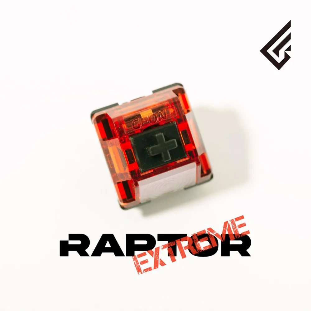 Geonworks Raptor Extreme RGB interruptor lineal prelubricado/sin lubricado 0,9mm previaje eje personalizado de 5 pines para interruptor de teclado mecánico