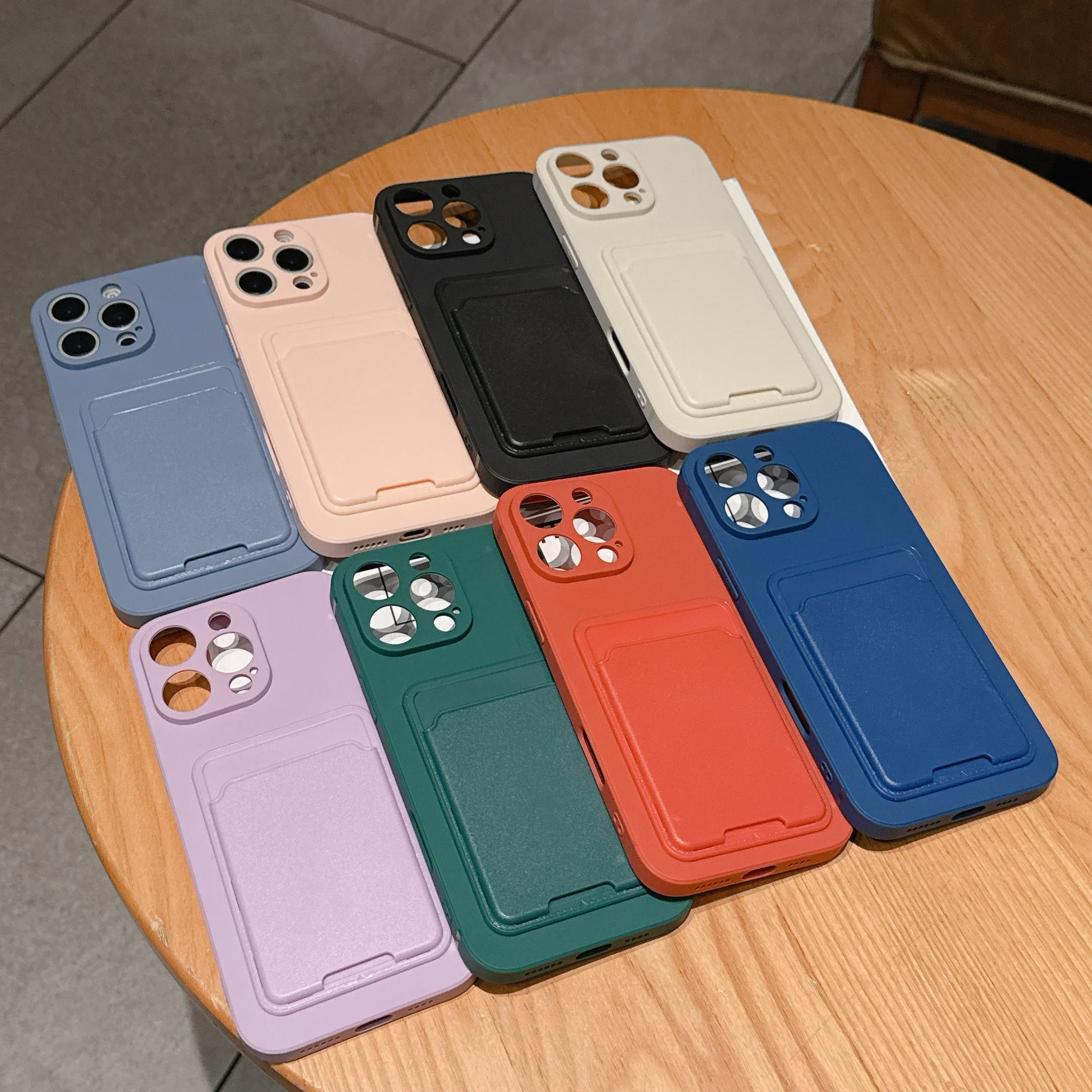 Funda de silicona líquida a prueba de golpes para Motorola Moto Edge 50 60 Fusion 50 60 Pro 30 40 50 Neo E13 60S con ranuras para tarjetas Fundas - imagen 2