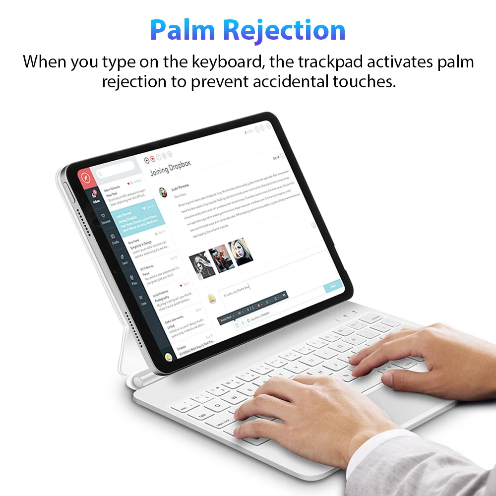 Para iPad A16 Pro 13 11th M5 M4 12,9 2025 Funda con teclado mágico Air 11 M3 M2 5 4 10 10th Generación 10,9 2024 Funda magnética - imagen 3