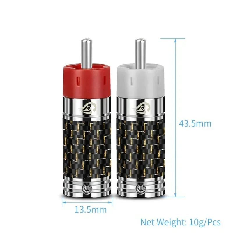 Conector RCA de Terminal de altavoz con tornillos, conectores de clavija AV de bloqueo, conector de Audio, electrónica de consumo chapada en oro rodio - imagen 4