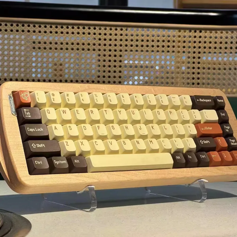 Kit de teclado de madera de nogal NULL68, Kit de teclado mecánico personalizado inalámbrico de tres modos, accesorios de juego de oficina de 68 teclas, soporte a través de - imagen 4