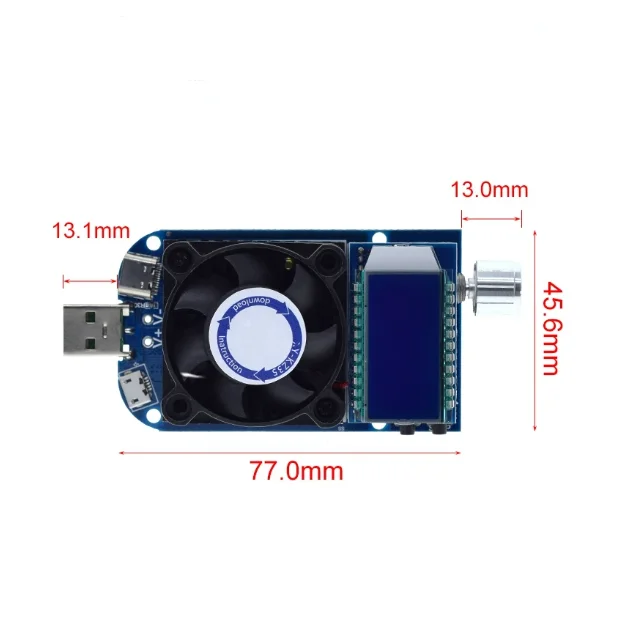 KZ35 5A 35W corriente constante carga electrónica potencia envejecimiento probador de carga rápida disparador señuelo módulo de prueba de capacidad de descarga - imagen 2