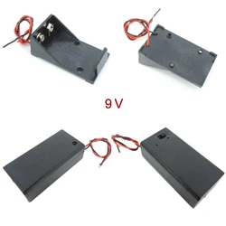 Soporte Pila 9V con Interruptor de Palanca y Cuerpo Negro