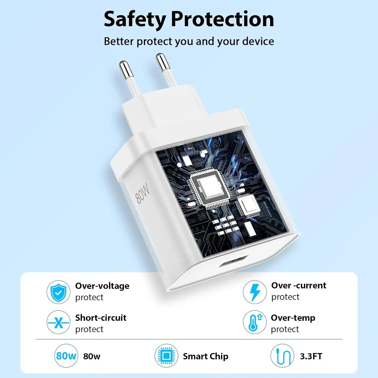 Para OnePlus 80W SuperVOOC UE cargador de pared rápido para OnePlus 10 11 12 Nord CE 2 3 Lite OPPO realme 10 GT NEO 2 3 tipo C Cable USB - imagen 4