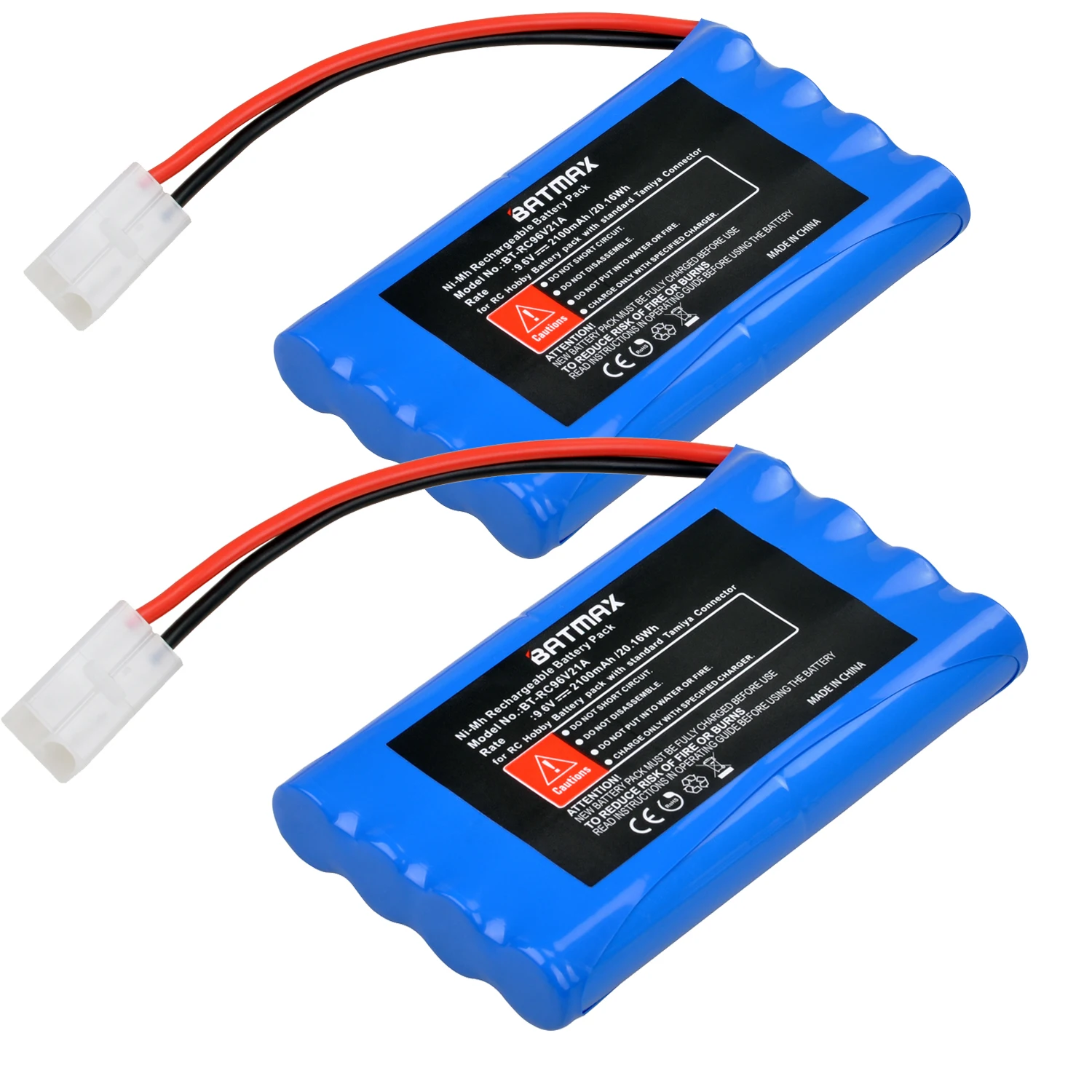 Batmax-Batería de coche a control remoto, 9,6 V, 2100mAh, RC96V21A para RC Hobby y RC Car con conector Tamiya estándar