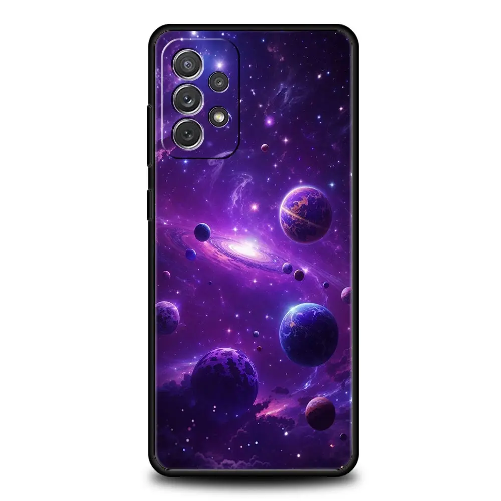Funda de teléfono Moon Galaxy Universe para Samsung A51 A71 A72 A21S A11 A15 A25 A31 A41 A23 A33 A53 A73 A03S A05S A13 5G A35 A55 - imagen 4