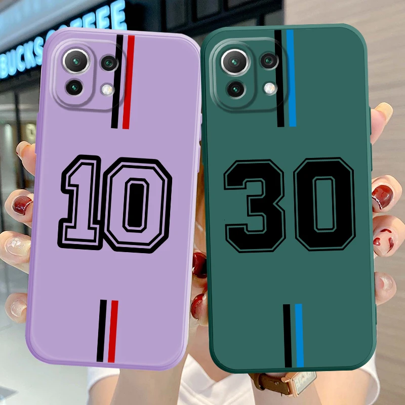 Funda de teléfono con número de bola de pie para Xiaomi Mi 13 10T 11T 12T Pro 11 12 Lite, funda suave - imagen 5