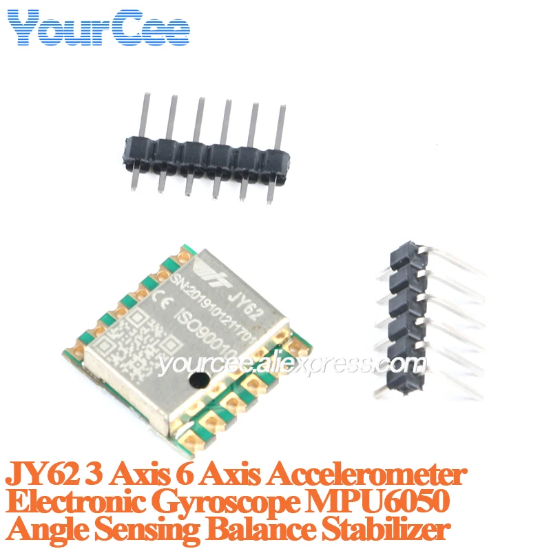 JY60 JY61P JY62 acelerómetro de tres ejes y seis ejes giroscopio electrónico mpu6050 módulo de Sensor estabilizador de equilibrio de detección de ángulo - imagen 3