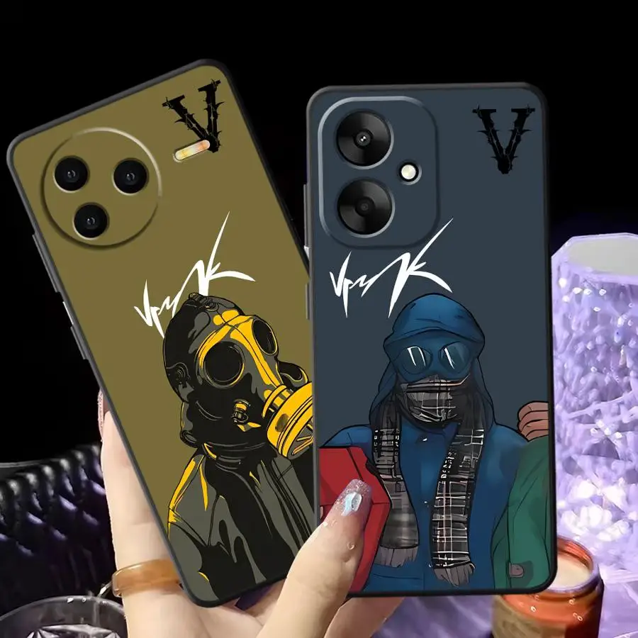 Funda de teléfono suave negra para Xiaomi Redmi 12C 14C 13C A4 10 A5 K40 K80 Pro 9 A3 A1 A2 Plus Senior v-vrunkS