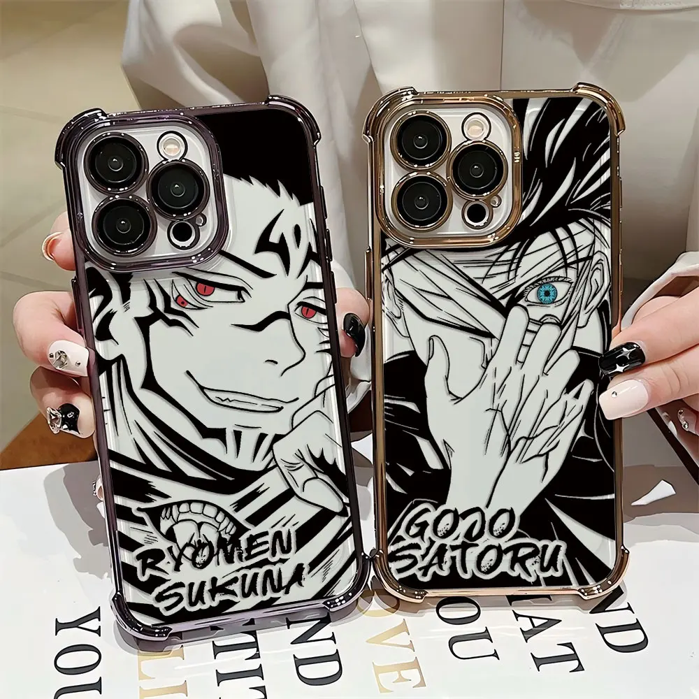 Funda chapada de Anime Jujutsu Kaisen Gojo para Infinix Hot 40i 30 30i 10s Play Smart 9 8 7 Note 40 Spark Go, funda de Airbag anticaída - imagen 3