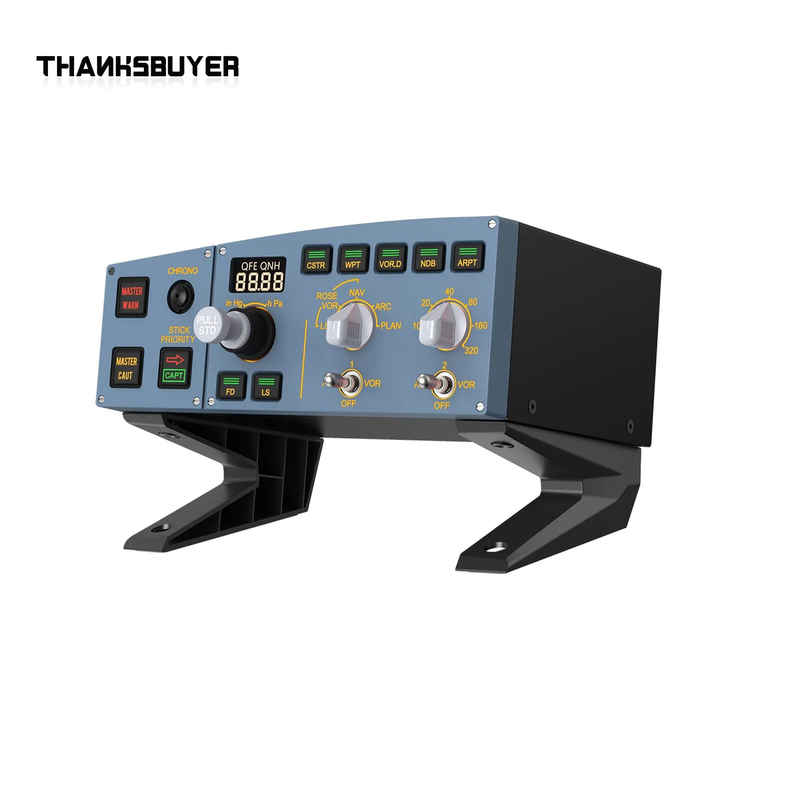 WingFlex Compact A320 EFIS CUBE con panel de advertencia LCD de dos colores y conectividad USB Plug-and-Play