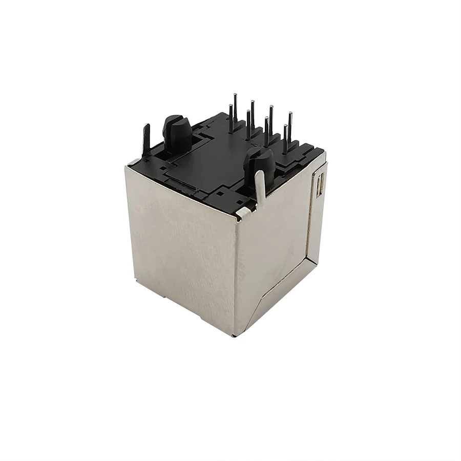 Conector de Cable de red Ethernet RJ45 8P8C, conector hembra de carcasa de Metal, interfaz de placa de montaje PCB, RJ-45 de 8 pines - imagen 5