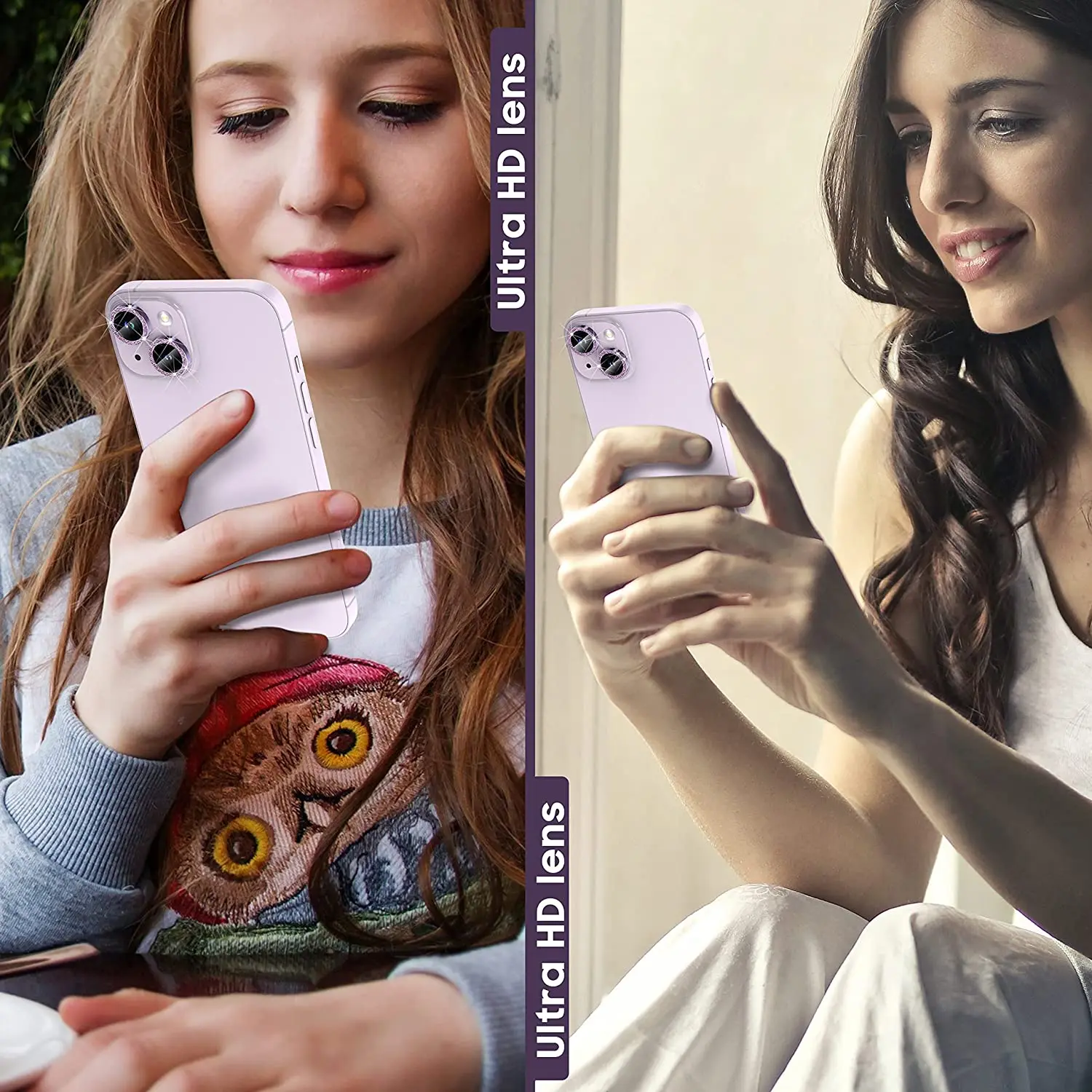 2-3 uds para IPhone 17 15 Pro Max 14 Plus 13 16 Pro brillo diamante vidrio templado lente de cámara protección película protectora de pantalla - imagen 2