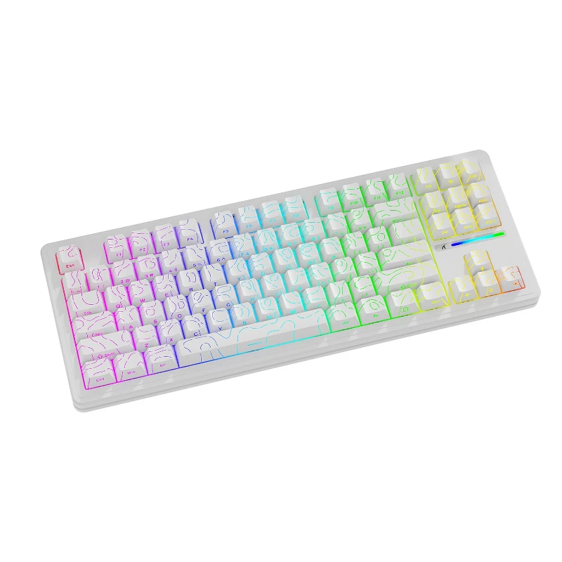 Teclado mecánico Attack Shark M87 Pro V2, Bluetooth, inalámbrico, triodo, retroiluminación RGB, junta, teclado para juegos, regalo - imagen 5