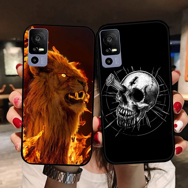 Funda de silicona suave para teléfono, carcasa a prueba de golpes con diseño de Panda encantador, para TCL 40R 5G - imagen 2