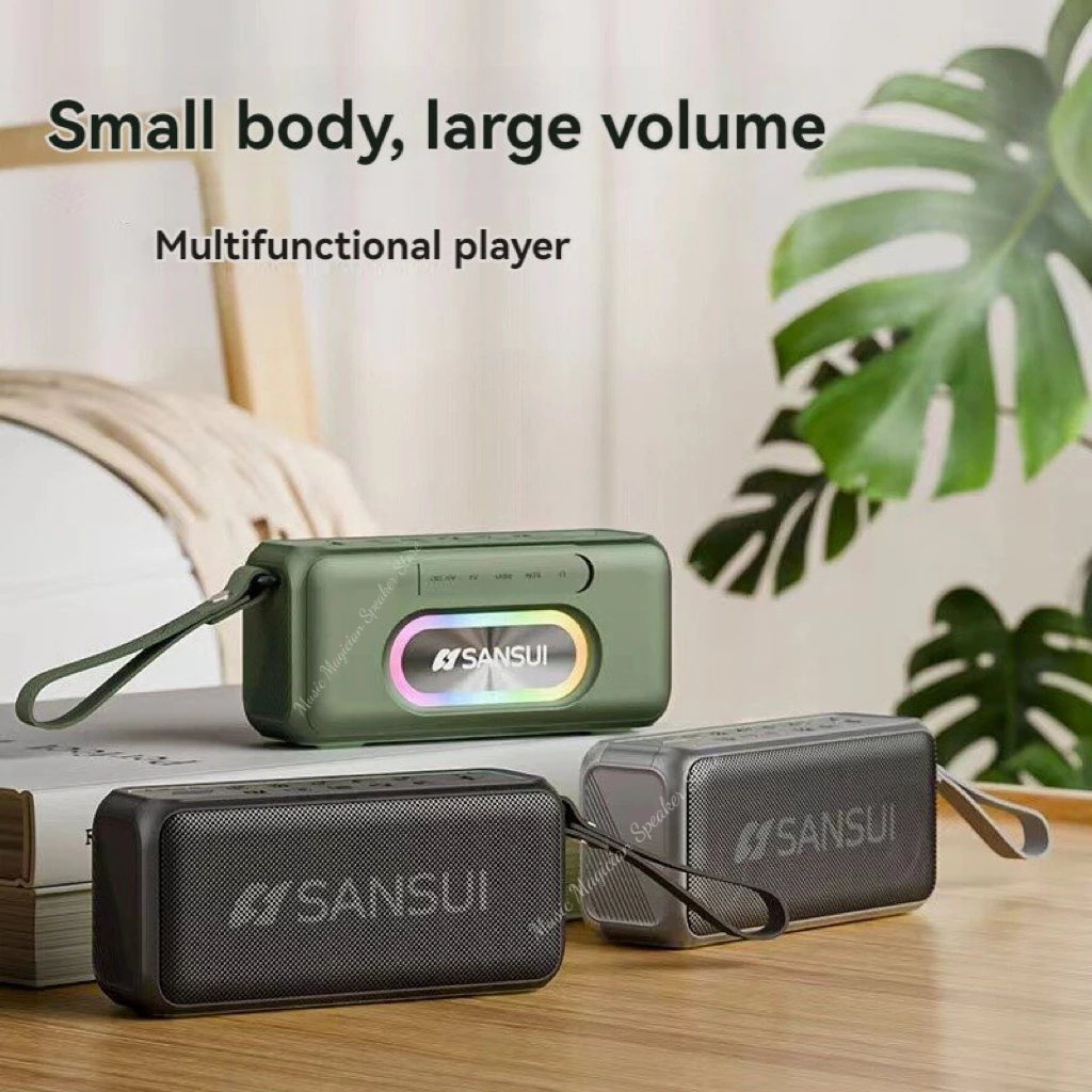 SANSUI F61 altavoces Bluetooth Radio FM HI-FI Subwoofer compatible con salida De auriculares unidad USB tarjeta TF AUX Caixa De Som Bluetooth - imagen 3